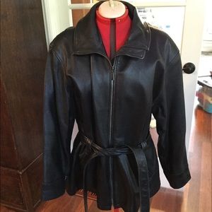 Incredible Vintage Leather Trench